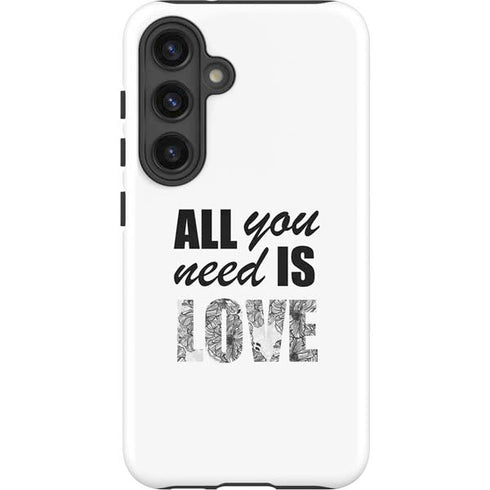 All You Need Is Love BW Galaxy S25 Impact Case